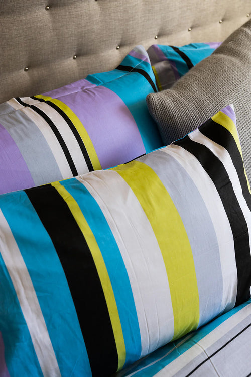 Antigua Queen Size Reversible Cotton 6 pc Duvet Cover Set